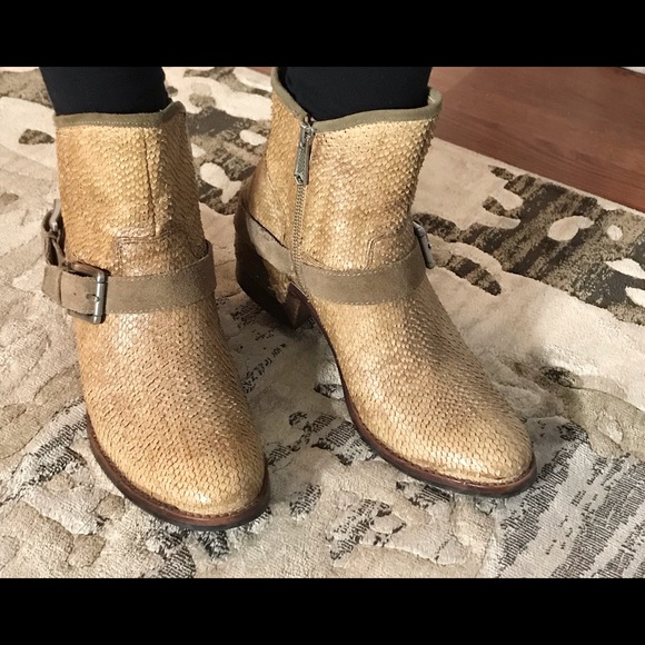 Donald J Pliner piton skin cowboy bootees - Picture 3 of 5